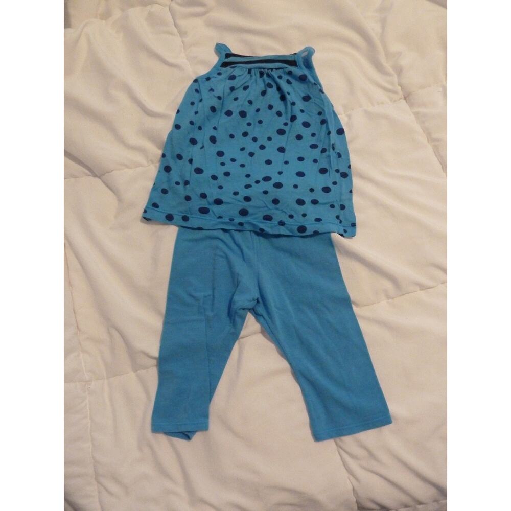 Splendid Girls Outfit Blue Swing Top w/Capri Leggings 6-12M
